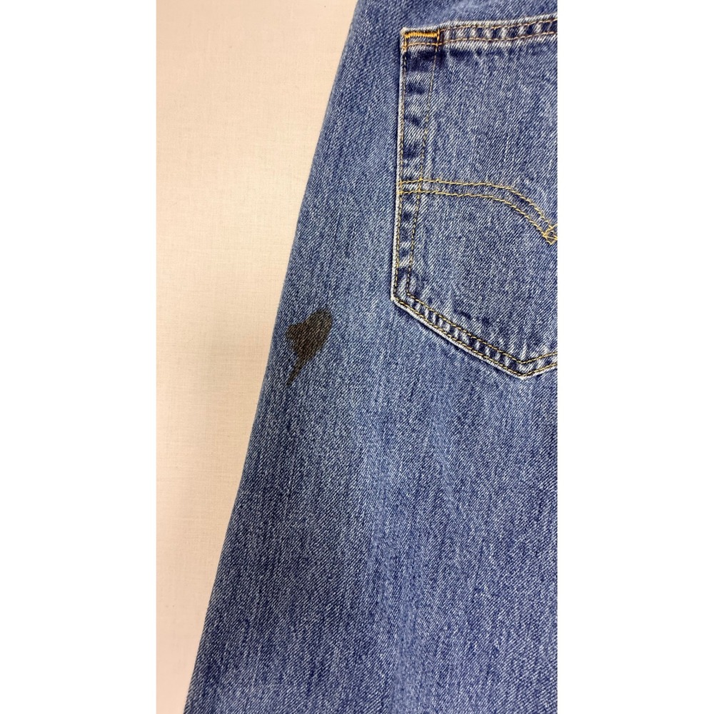 Levis 501 Original Fit Mens Jeans W40 L29 Blue Denim Straight Leg Button Fly - Picture 5 of 10